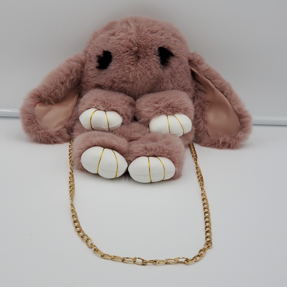 Mauve Bunny Crossbody or over shoulder handbag